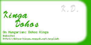 kinga dohos business card